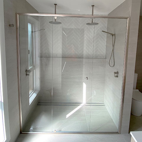 front only shower screen